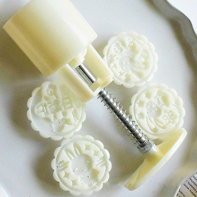 Mid Autumn Festival Mooncake Maker Moon Cake Mold Cookie Stamps DIY Pastry Tool