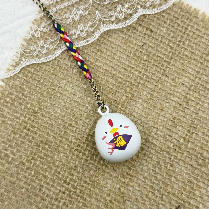 Japanese Brass Zodiac Omamori Bell Mizuoto Wind Chime Pendant For Bag Phone Purse