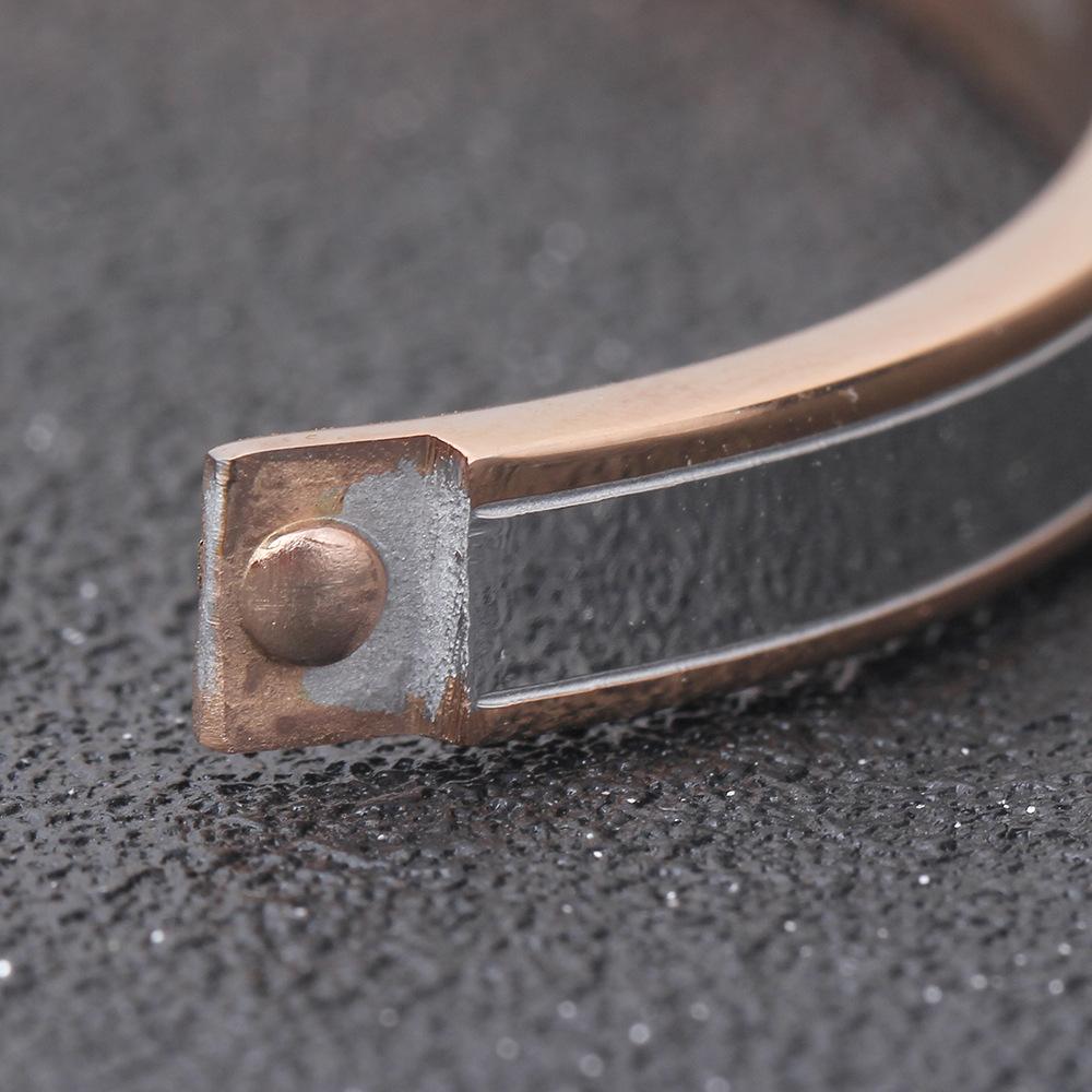 Personalized Valentine's Day Chinese Valentine's Day Gift Fashion Inlaid Zirconium Couple Bracelet Titanium Steel Bracelet