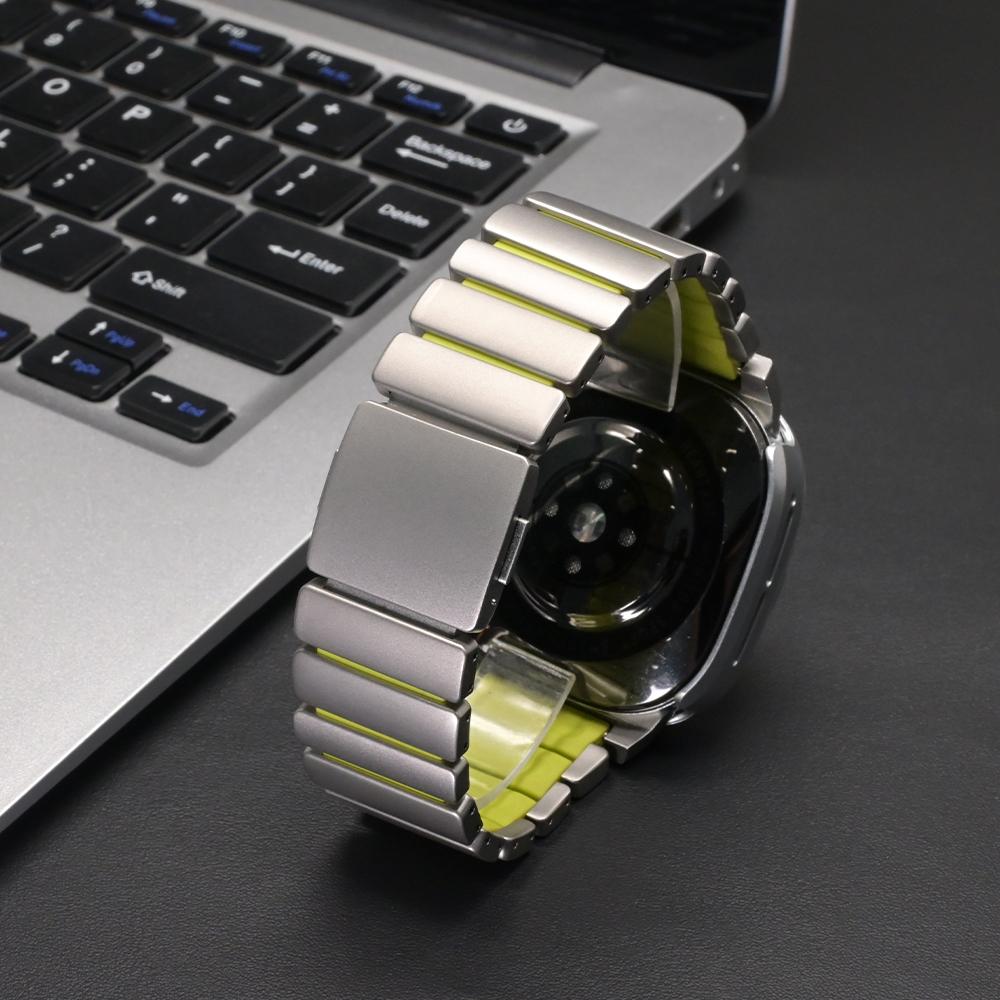 No Gaps Titanium Band for Samsung Galaxy Watch Ultra 2025 2024 Rubber Strap For GALAXY WATCH ULTRA 47mm Metal Bracelet Watchband