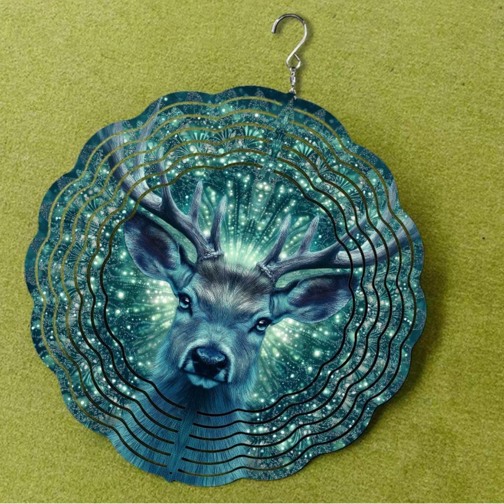 360 Degree Rotating Metal Wind Chime 25.4cm for Garden Balcony Decoration Battery Free Artistic Hanging Wind Chime Gift for Friends Family All Seasons