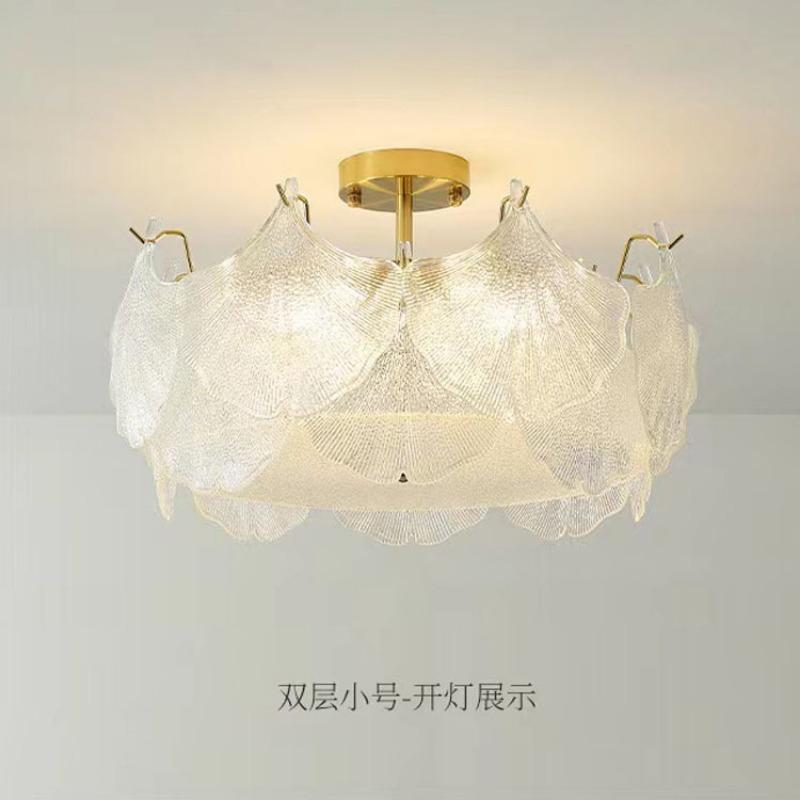 Creamy Style Master Bedroom Lamp Simple Modern Creative Shell Ceiling Lamp