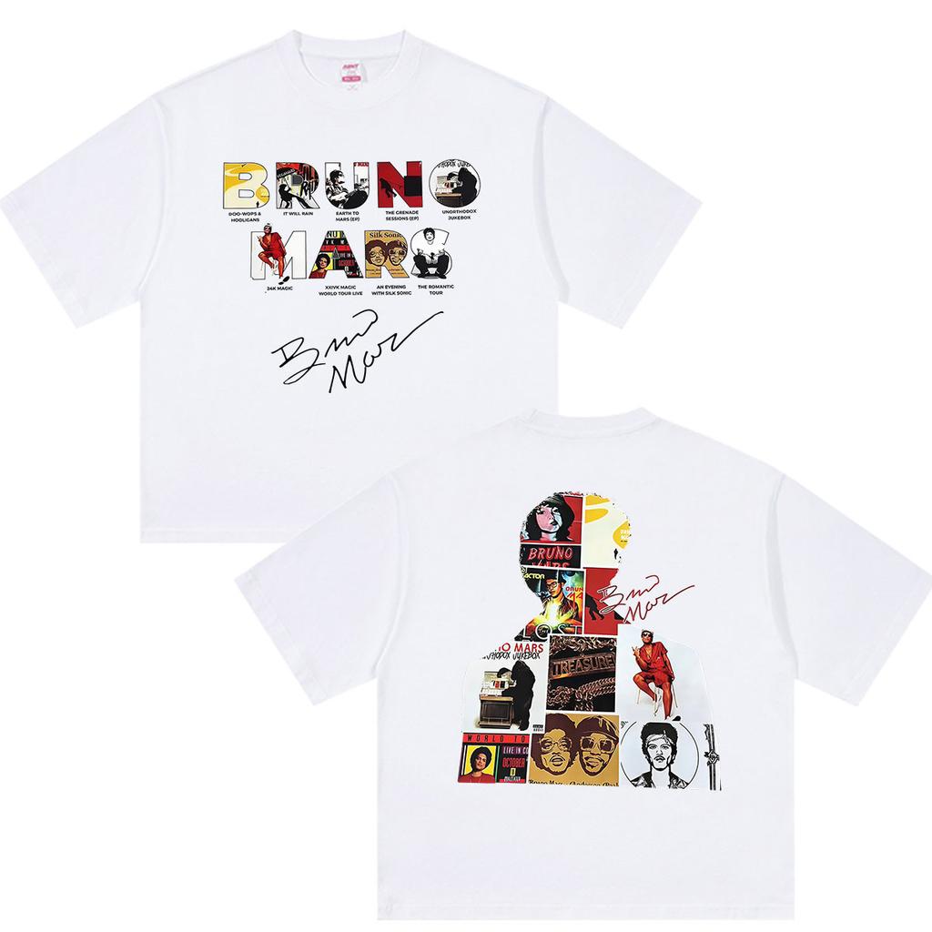 Rapper Bruno Mars The RoUnisextic Tour 2026 Merch T Shirts Unisexs Vintage Fashion Oversized Cotton Tshirt Gothic Clothing Tee Shirt