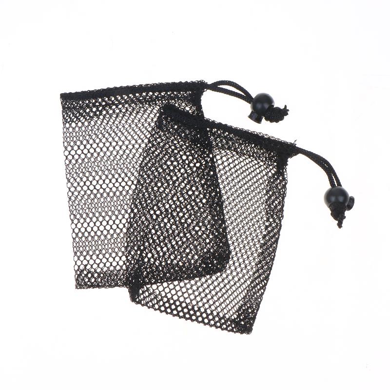 2Pcs Mesh Drawstring Storage Bag Breathable Durable Fabric Multi Purpose Home Travel For Sports Gear Swim Supplies Travel Use