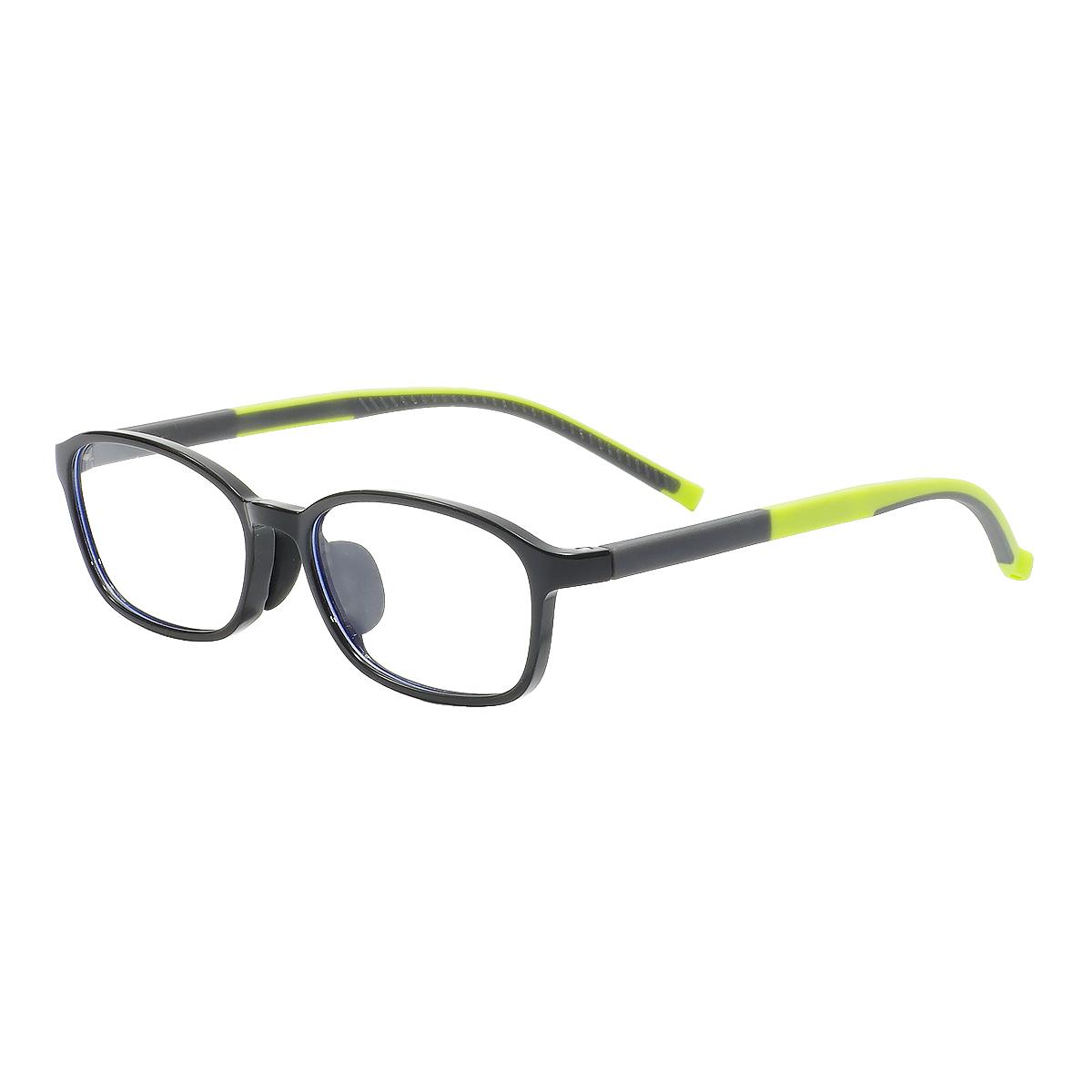 

Children TR90 Rectangular Full Rim Glasses Frame Plastic Small Lightweight Kids Spectacle For Medical Optical Prescription Lens зелёный