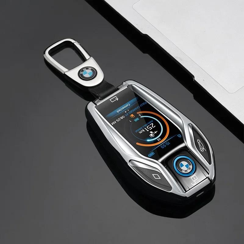 LNRGN1 Car Sticker Alloy New TPU Car Key Case Cover Shell Keychain For BMW 5 7 Series G11 G12 G30 G31 G32 I8 I12 I15 G01 G02 G05 G07 X3