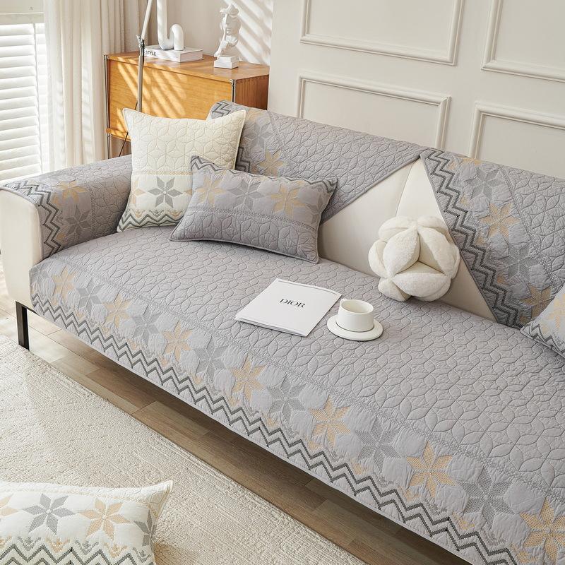 

Sofa Cushion Cotton Four-Season Universal Non-Slip Pure Cotton Fabric Seat Cushion Simple Modern Leather Sofa Cover Cover Cloth 70*70cm