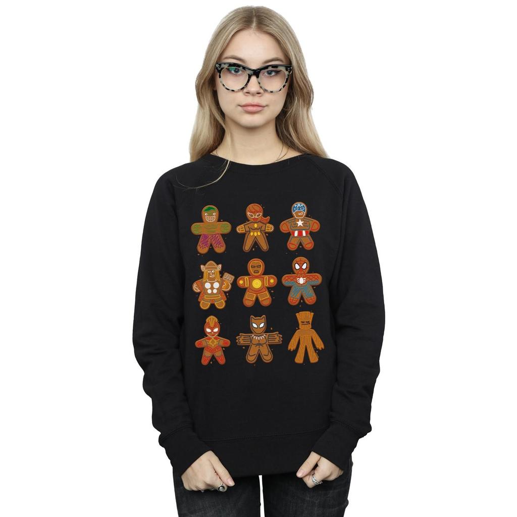 Marvel Womens/Ladies Avengers Christmas Gingerbread Sweatshirt
