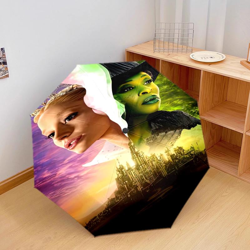 1PC Witch Princess  Automatic Umbrella - Suitable Travel Outdoor Portable Umbrella Birthday Gift Daily Essentials