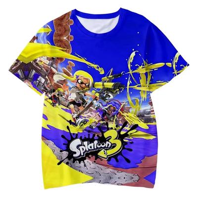 Anime Graffiti Game 3D Print T-Shirt Men’s Fashion Loose Short Sleeve Harajuku Style Top