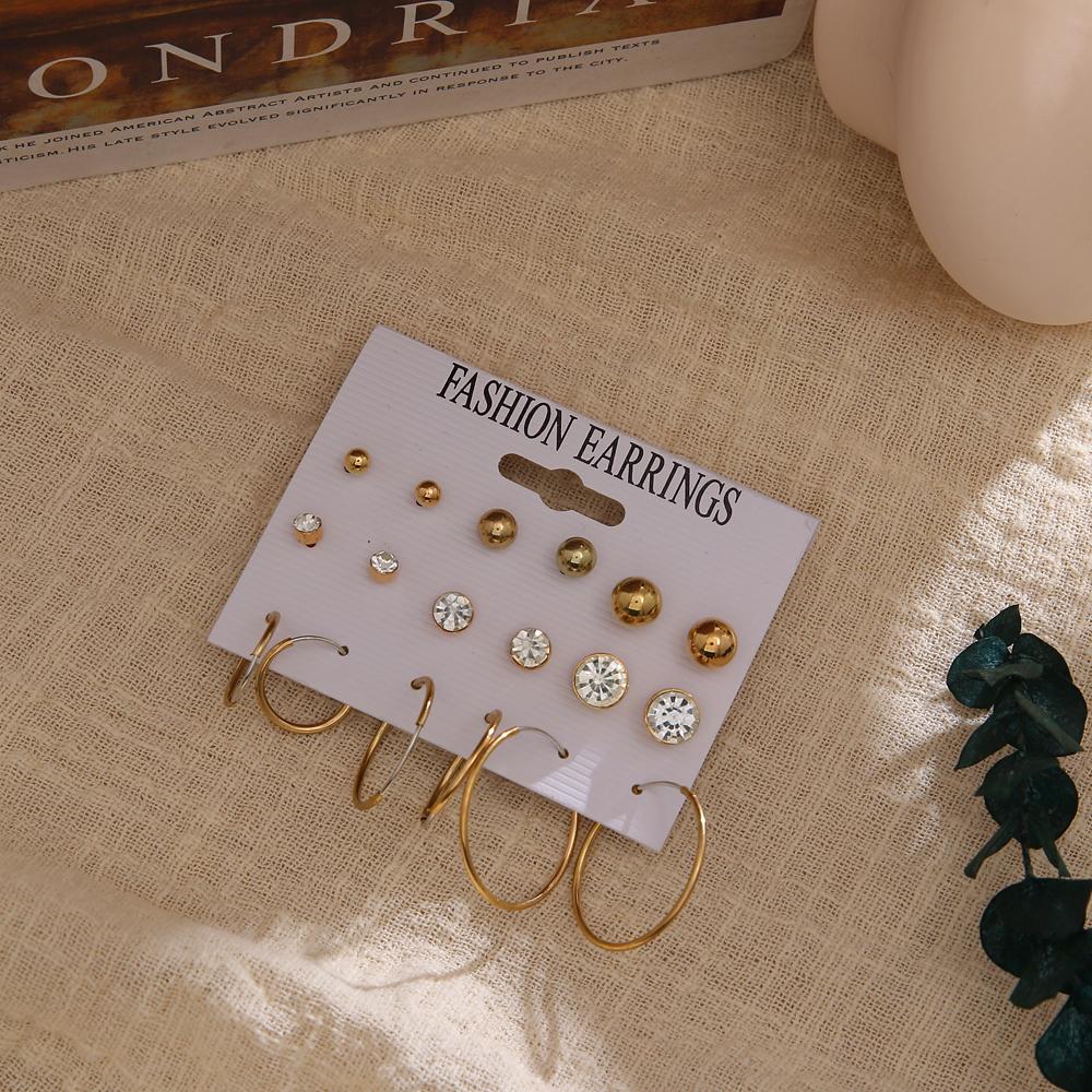 Classic Earrings 12 Pairs / Set Personalized Fashion Earring Set Suitable for Feminine Jewelry Earrings Jewelry