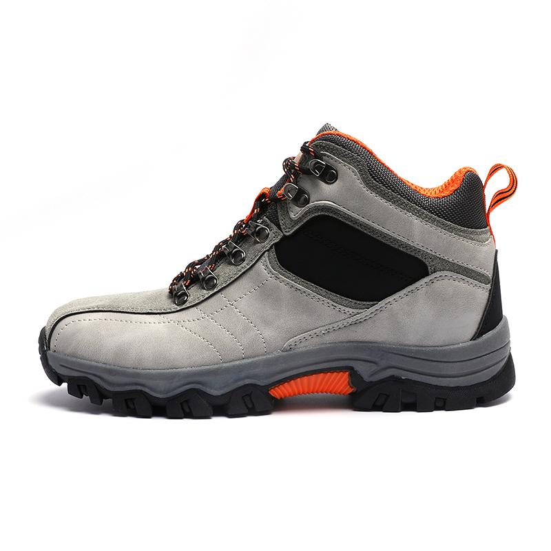 

Осенние мужские ботильоны, нескользящие уличные ботинки, мужские зимние ботинки 47 серый/оранжевый