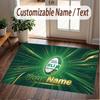 Custom Rug Ireland Rugby Pattern Print Name Text Soft Non‑Slip Floor Carpet for Home Indoor Decoration