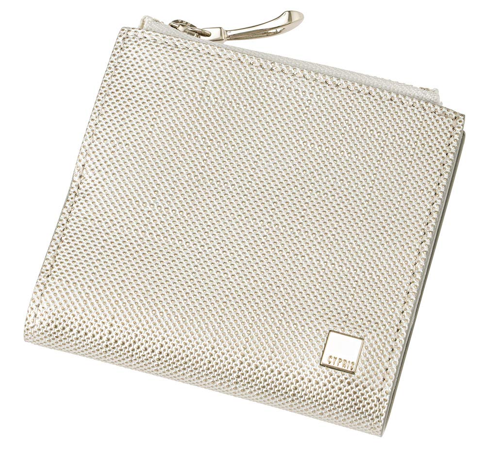 

Кошелек Cypris Pon двойного сложения для идеального подарка на дни рождения женщинам, кожа, серебристый, 6463, День отца, День матери,