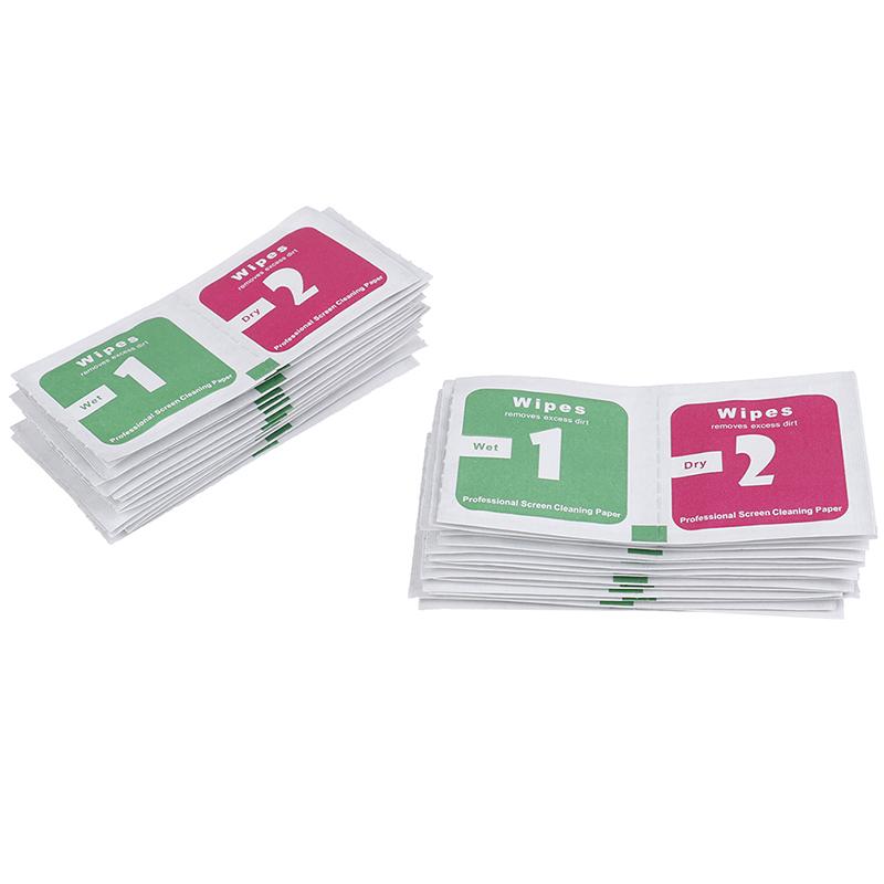 30 Stück/Los Kameraobjektiv Reinigungstuch LCD-Bildschirme Staubentfernung Feucht Trocken Wisspapier