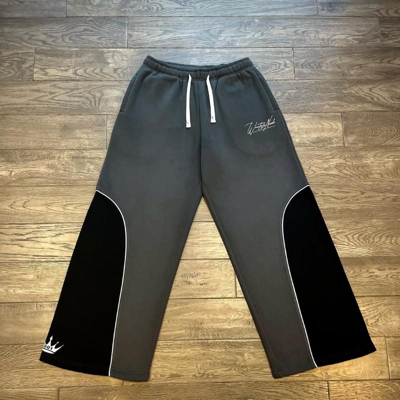 European and American Y2K Loose Straight Tube Casual Retro Trend Splicing Personalized Sports Style Pants