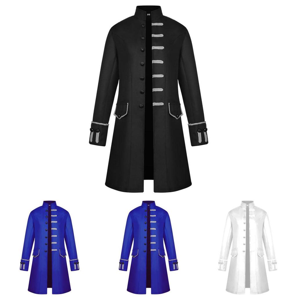 Unique Men Steampunk Vintage Jacket In Various Colors Perfect For Masquerade And Stage Performance