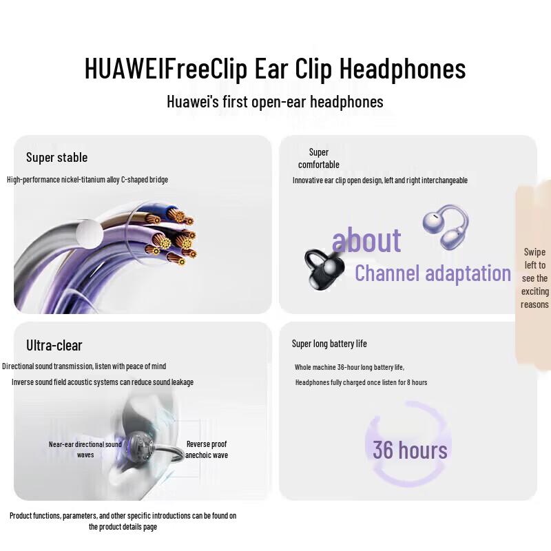 Huawei FreeClip Open-back Ear-clip Wireless Headphones