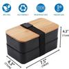 Stackable Bento Lunch Box with Insulated Bag Microwaveable Divided Large Capacity Bento Box for Office Workers and Students