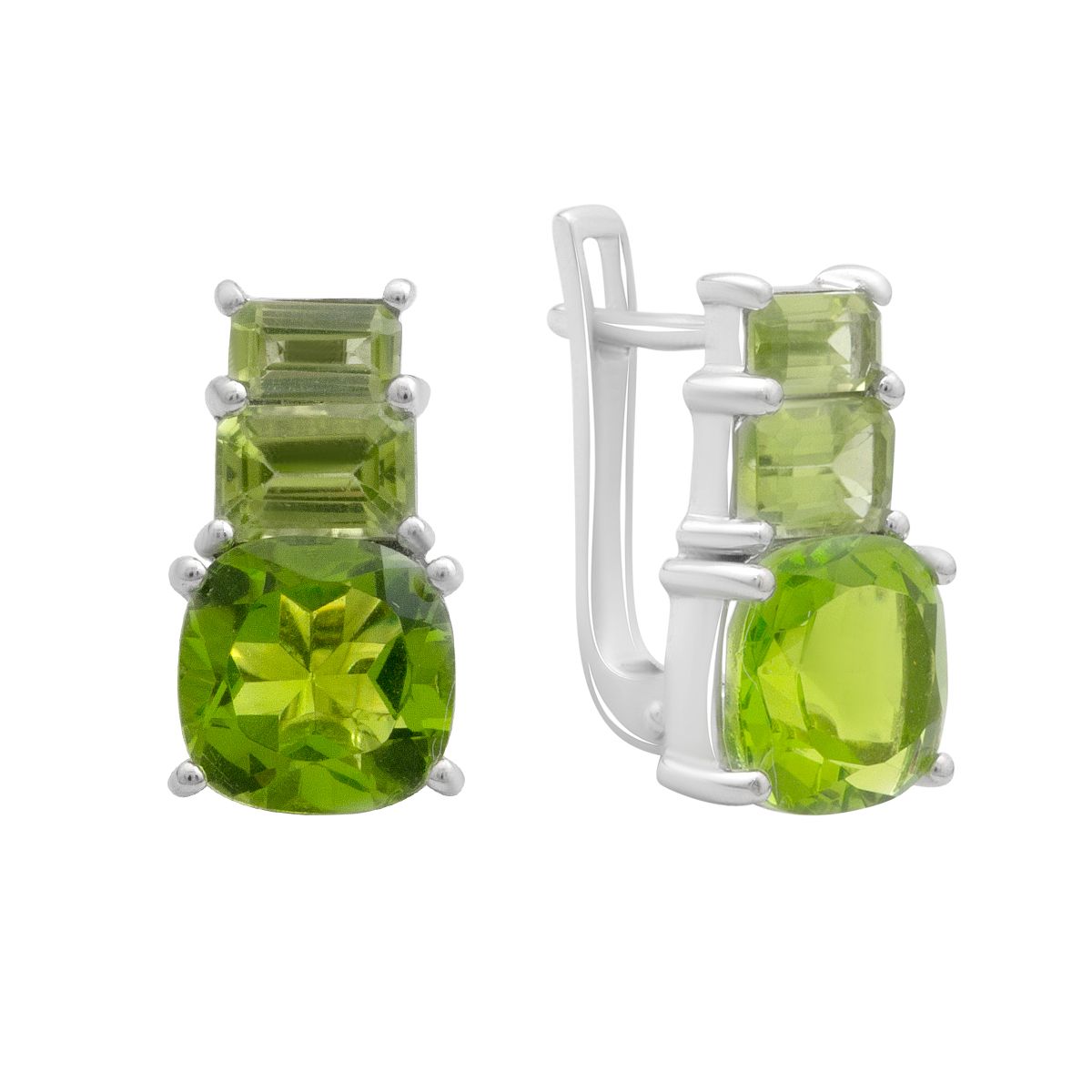 

Серебряные серьги с хризолітом (60002180)