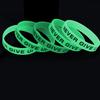Inspirierendes 'Gib Niemals Auf' Leuchtendes Silikonarmband für Festivals und Partys