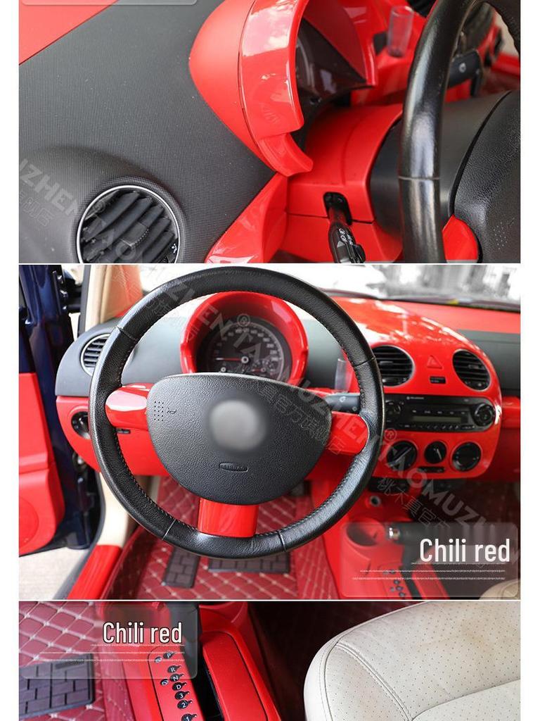 Carbon Fiber Gear Shift & Instrument Panel Sticker for 2001-2012 Volkswagen Beetle