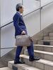 Moocat Genuine Leather Business Bag, Large Capacity, Available In 4 Colors, Men's and Women's, Travel, A4 Size, Handcrafted by Skilled Artisans (Gray)