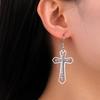 Cazador Clear Zircon Cross Earrings for Women Stainless Steel Christian Earrings Jesus Jewelry Valentine Gift 2026 Wholesale New