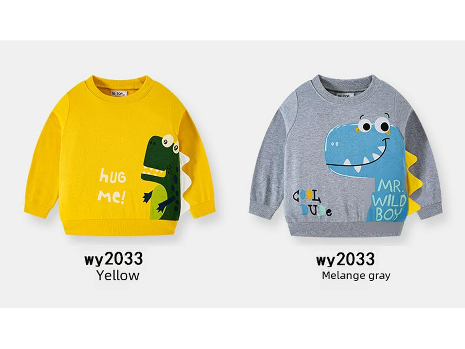 Children's 3D Dinosaur Sweater – New Spring/Autumn Style for Boys