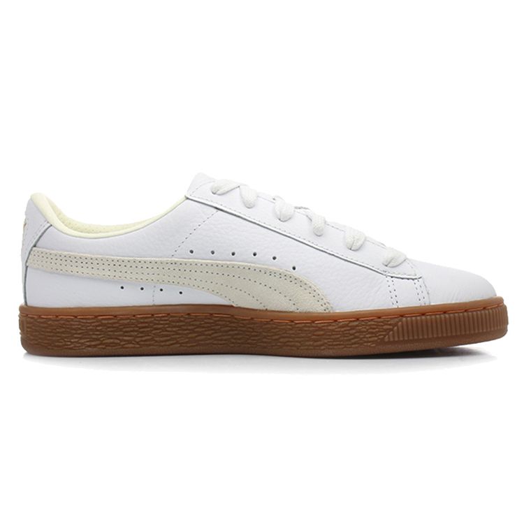 Puma Basket Classic Rubber Sole Retro Low-Top Sneakers Unisex Sneakers White 365078-01