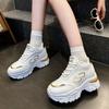 Fashionable And Comfortable New Women'S Vulcanized Shoes Spring And Autumn Elegant Lace Up Thick Soled Sports And Leisure Shoes