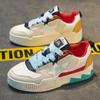 2024 New Outdoor Anti Slip Sports Shoes Top Spring and Autumn PU Board Shoes Fashion Student Sulfide Casual Running Shoes Size44