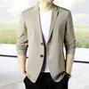 Draktjakke for menn Langermet Single Breasted dressjakke Ensfargede lommer Forretningsformell dressfrakk Arbeidstøy