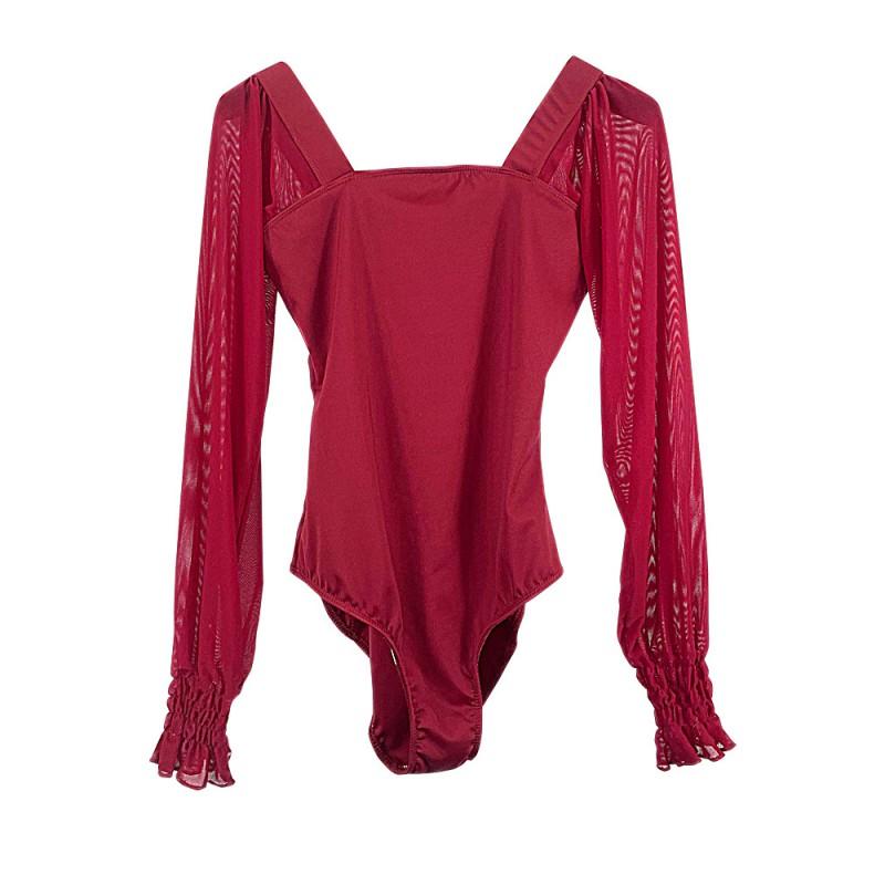 Womens Ballet Leotard White Stretch Dancewear Contemporary Chinese Dance Aerial Yoga Fitness Training
