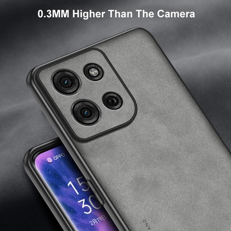 For Motorola Moto G15 Case Luxury PU Leather Phone Case For Motorola G15 Back Cover Shockproof Silicone Matte Full Protection