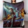 Mass Effect Shepard Liara Throw Blanket Warm Plush Fuzzy Blanket for Living Room