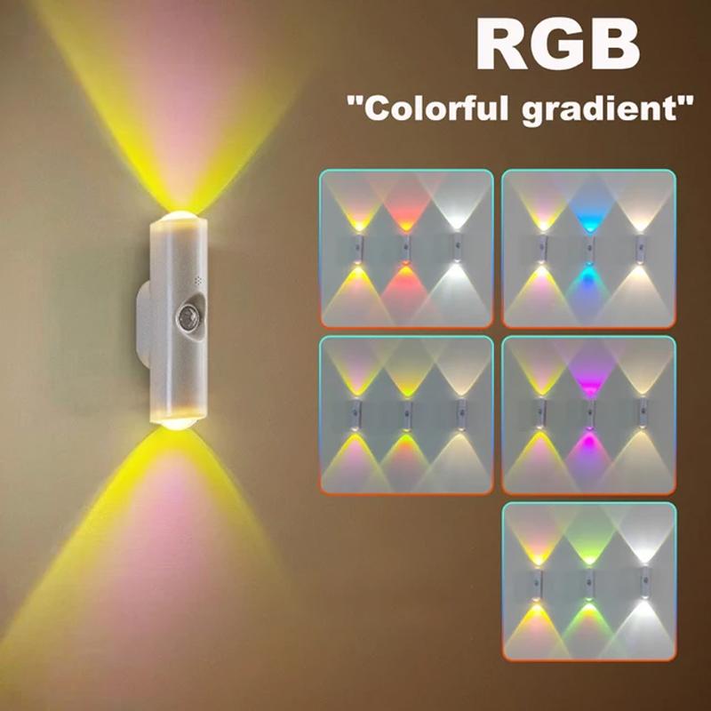 LED Motion Sensor Night Light Cabinet Decorative Light Rechargeable Cabinet Light for Kitchen Wardrobe