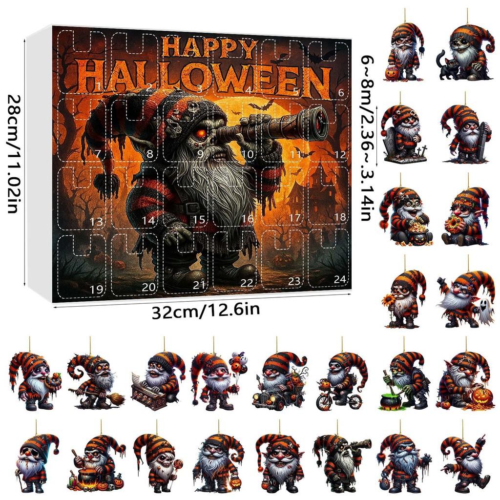 Halloween Countdown Calendar Acrylic Hanging Decorations For Party And Gift Style A