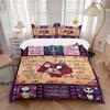 3pcs Rose Design Jack and Sally Bedding Set, Including 1 Quilt Cover and 2 Pillow Shams, Without Filling, Soft and Comfortable Home Bedroom F077