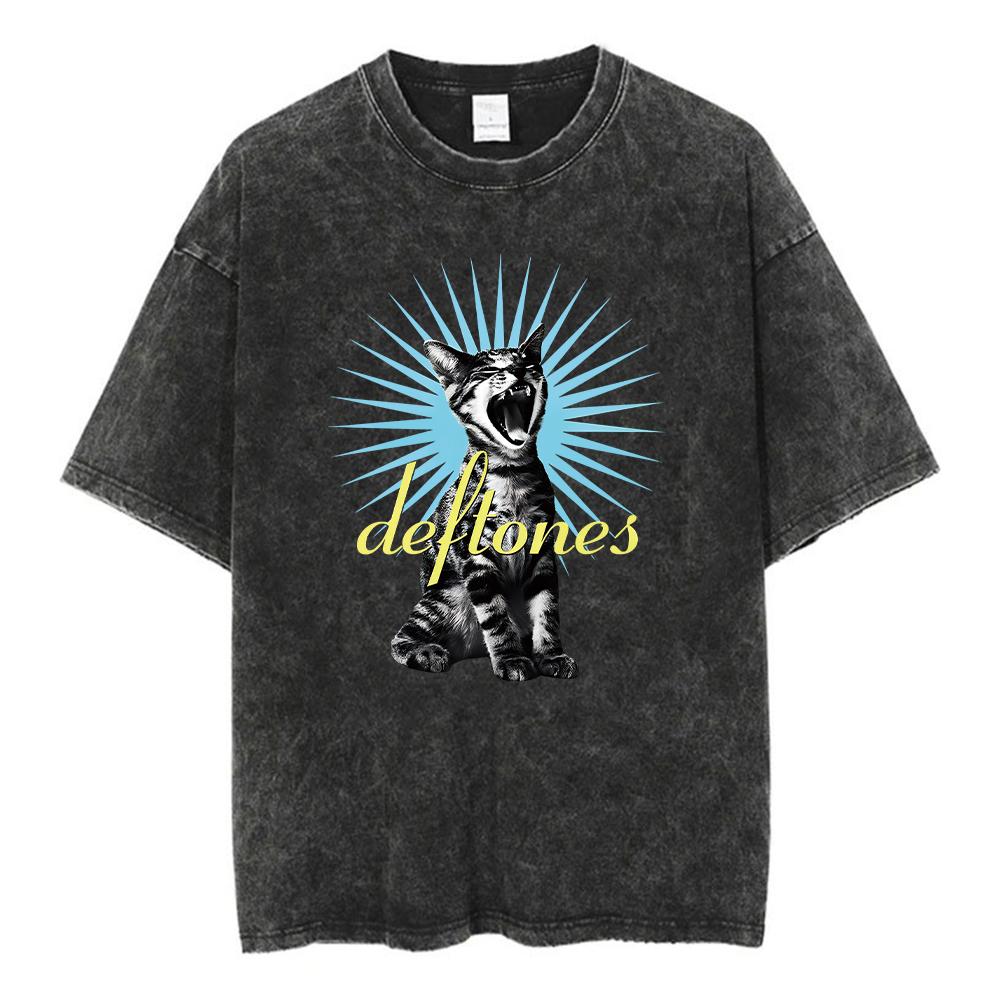 Deftones Band-Diamond Eyes Music Album Cover T-Shirt Metal Rock Clothes Cotton Vintage Short Sleeve Tees Tops
