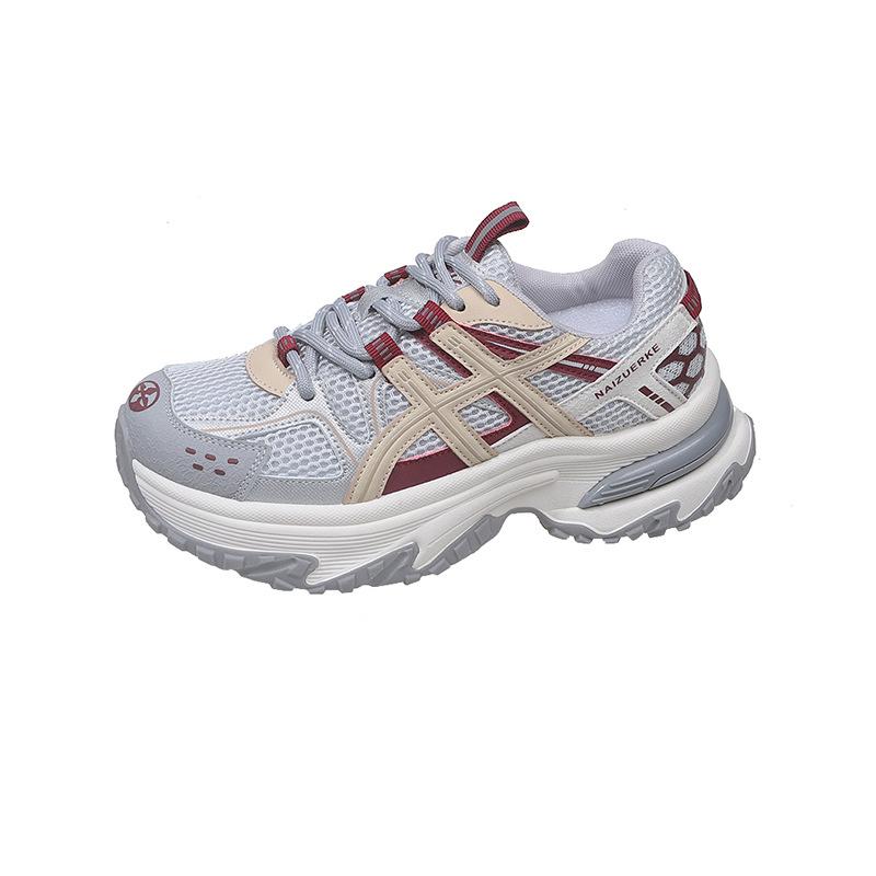 Summer dad shoes women's single net breathable versatile non-slip casual sports shoes 2025 new thin travel running shoes