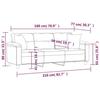 VidaXL 3-seater Sofa with Cream Pillows 180 Cm Microfiber Fabric, Sofa, Living Room Sofa, Three-seater Sofa, Sofa 3200981