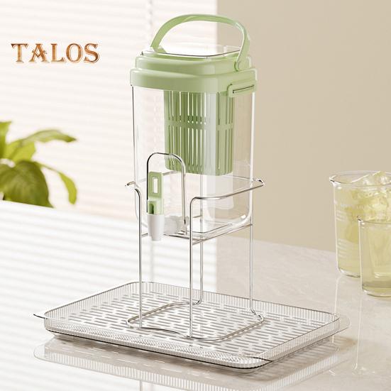 Dozator de apă cu robinet, ulcior de suc de vară fără BPA pentru frigider, 5L, etanș, pentru ceai cu gheață și fructe, infuzor, recipient de băuturi de mare capacitate pentru