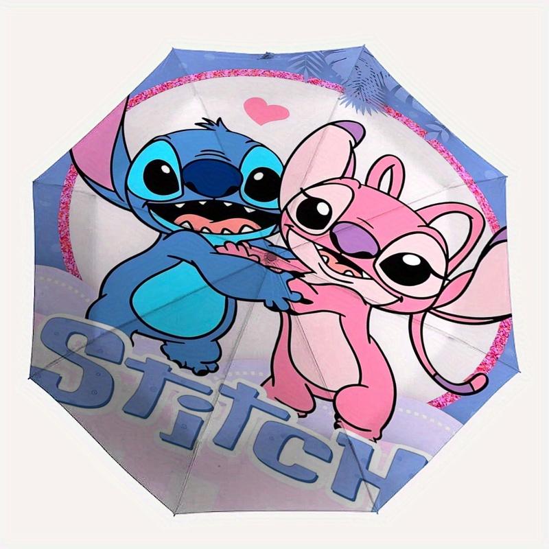 1pc Stitch,Lilo Automatic Folding Umbrella: Compact 8-Bone Design Cartoon Outdoor Travel Companion, Business Umbrella, Christmas Valentine's