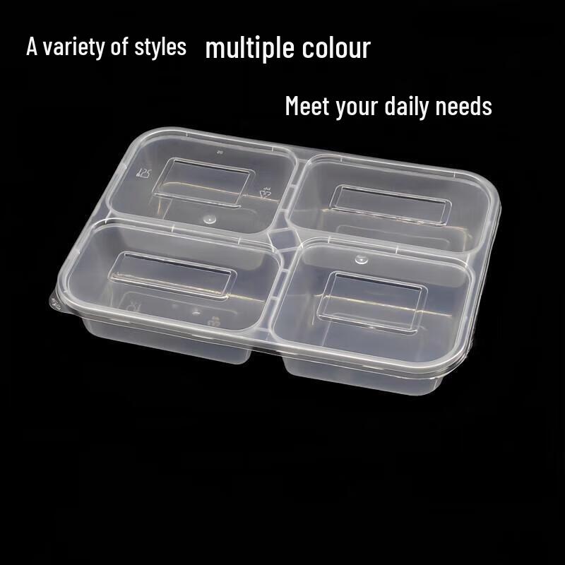 Disposable 5-Compartment Plastic Takeout Food Containers