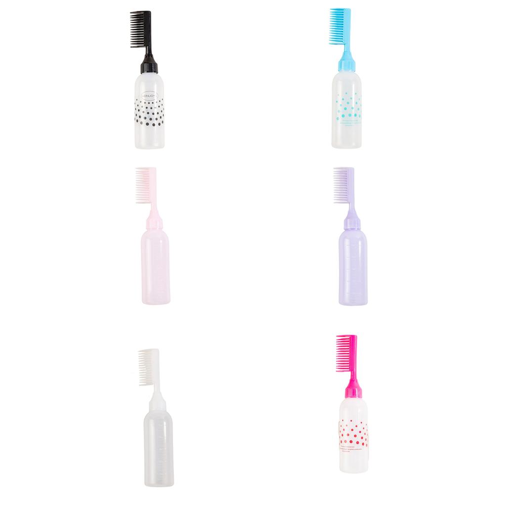 Professional Hair Colouring Comb Empty Hair Dye Bottle with Applicator Comb Dispensing Salon Hair Coloring Styling Tool