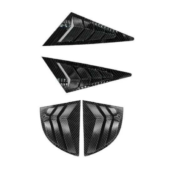 Fit For Honda Civic Senda 8th 2006- 2009 2010 Front Rear Side Window Blinds Trim Cover Louver Stickers Frame ABS Carbon Fiber