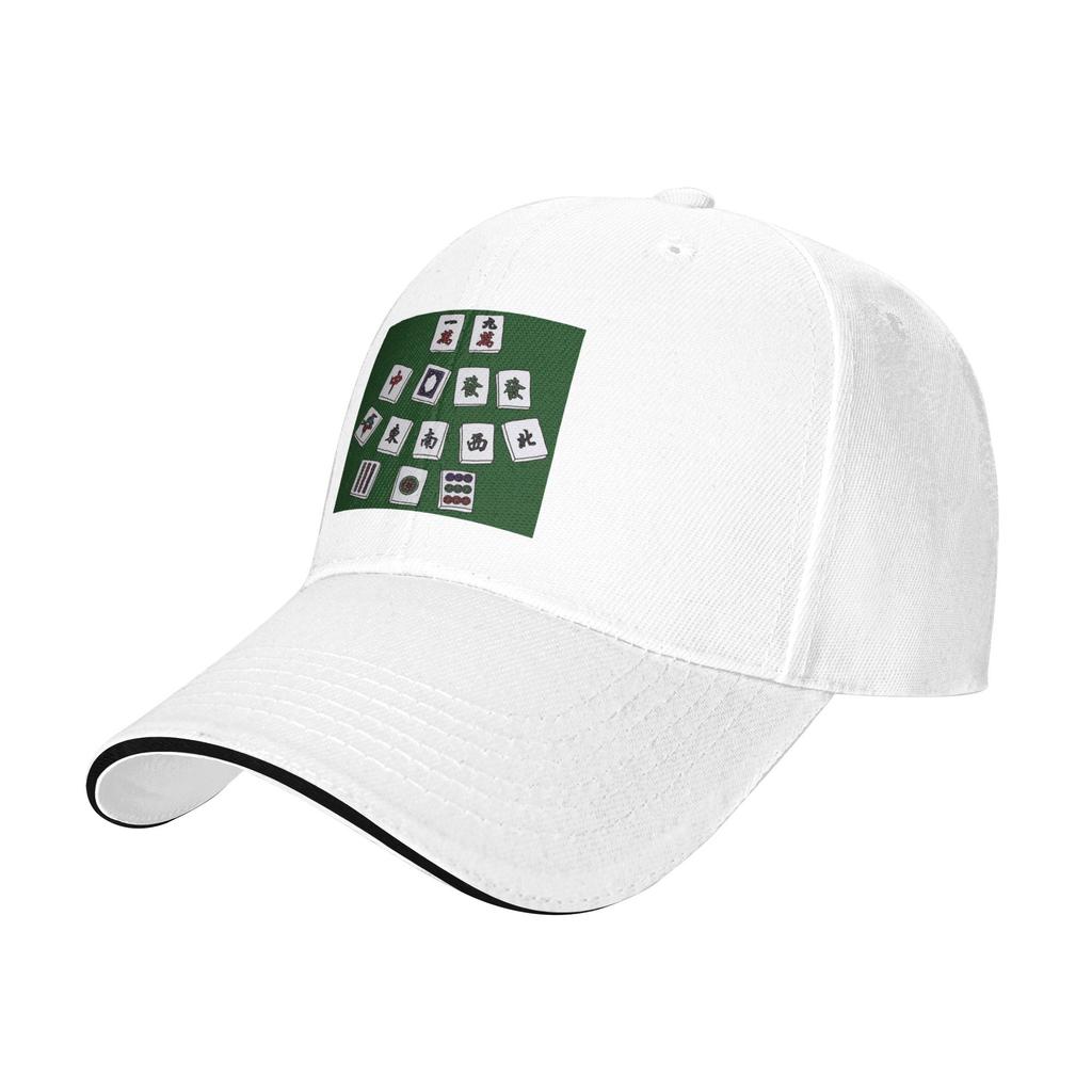 Black Mahjong Cap Casual Baseball Caps Adjustable Hat Hip Hop Summer Unisex Baseball Hats Customizable