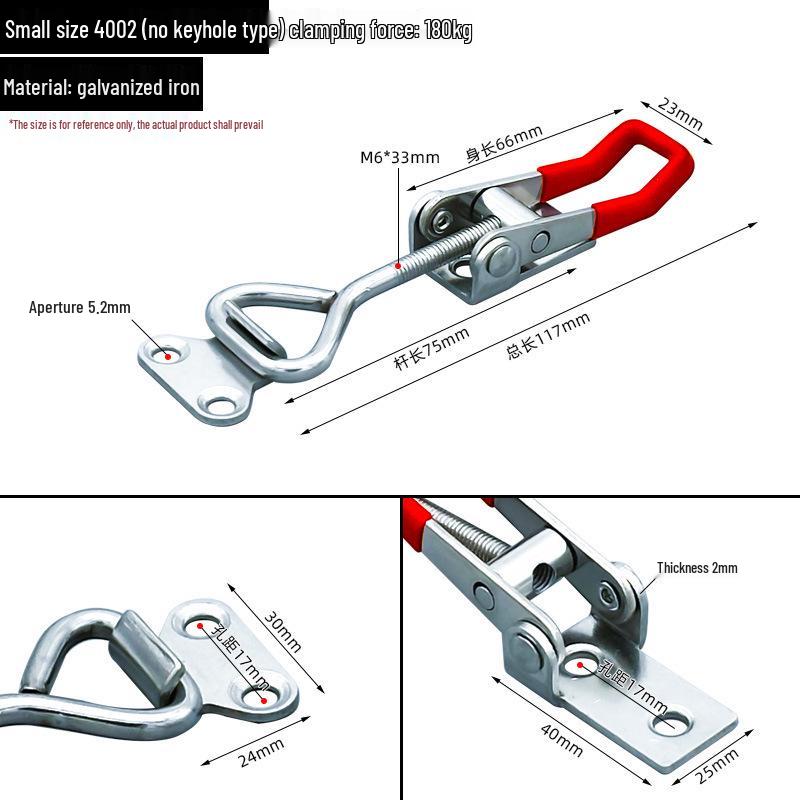 Adjustable 304 Stainless Steel Door Bolt Latch Toggle Fixture