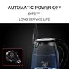 Electric Water Kettle Glass Double Wall Cordless with Blue LED Light  1.7L 1850W Tea Kettle  Fast Water Boiler  Automatic Shutoff  Boil Dry Protectio